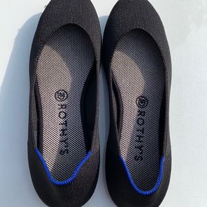 EUC Rothy’s black square toe 9.5W